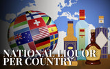 A globe of countries beside liquor bottles