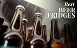 Beer bottles in a fridge