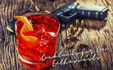 loaded pistol cocktail with a gun