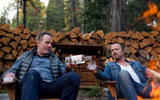 Bryan Cranston and Aaron Paul with a bottle of Don Hombres