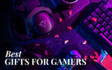 Gaming equipment in neon lighting