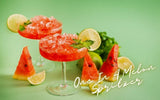 A serving of one in a melon spritzer cocktail