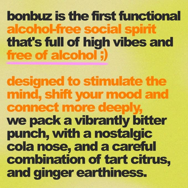 bonbuz OG alcohol-free alchemy spirit - 750ml (25.3 fl oz) - Non-Alcoholic Spirits, Low Calorie, Keto, Gluten Free, Sugar Free Dietary Supplement Liquor Replacement featuring Nootropics
