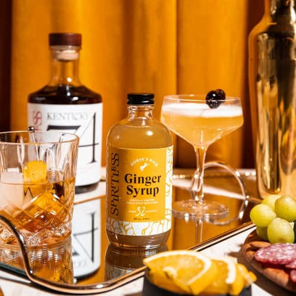 SPIRITLESS Horse's Kick Ginger Syrup | Simple Syrup for Non-Alcoholic Spirits | Mocktail & Cocktail Mixer | 8 oz Bottle