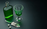 Absinthe with sugar cubes and a spoon