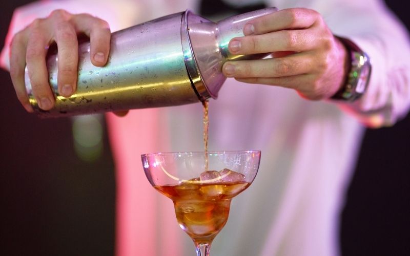 Bartender preparing a bespoke cocktail