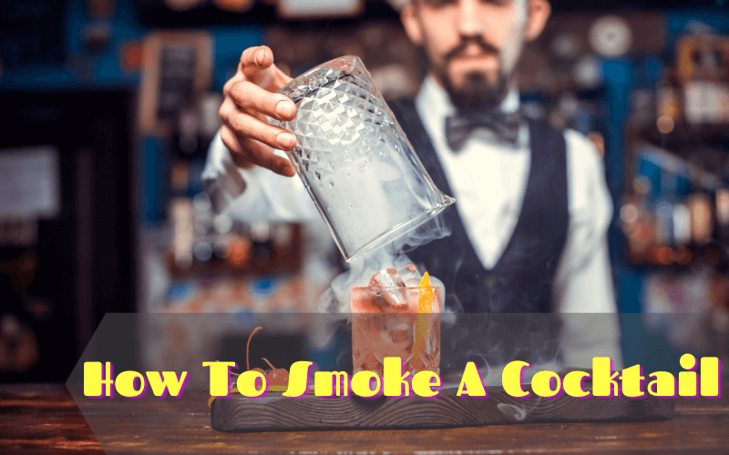 Smoked cocktail glasses with liquor