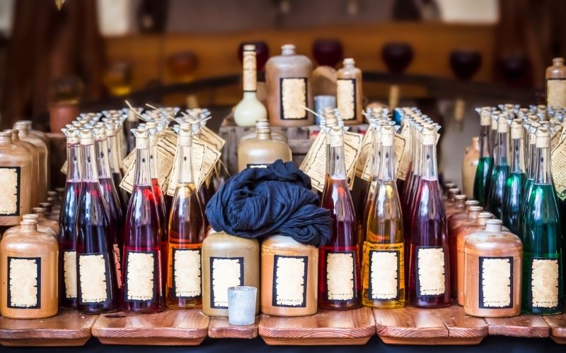 Bottles and Jars of Fermented Drinks