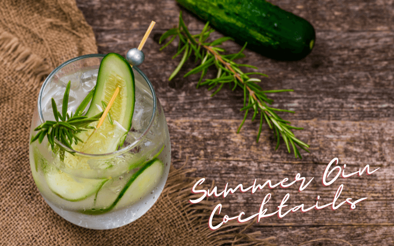 Summer gin cocktail