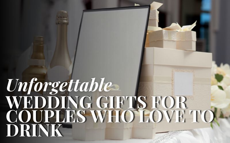 Wedding gifts, Champagne bottles, and a whiteboard