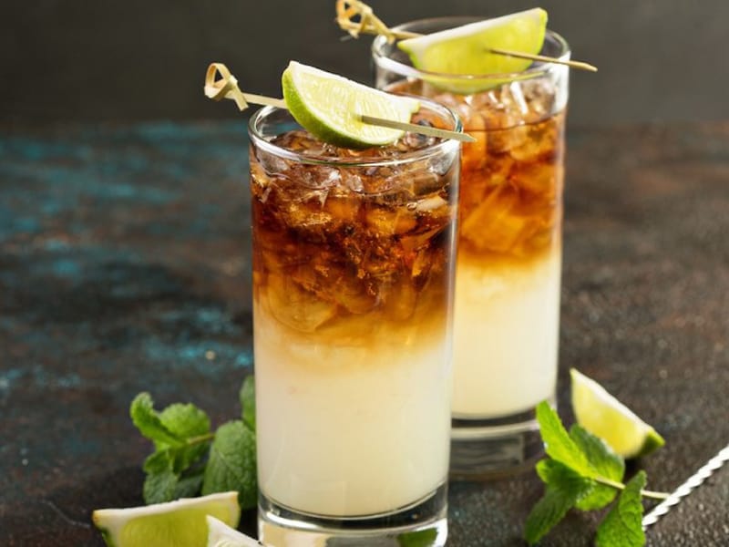 A Dark 'N Stormy Drink