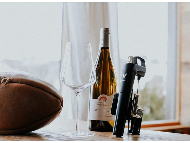 Bottle of wine with Coravin Model Five