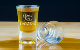 Engraved Shot glasses on a table