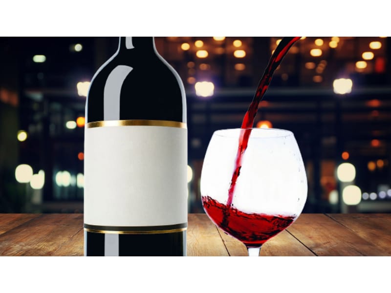 wine bottle without label