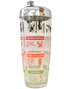 COCKTAIL SHAKER WITH RECIPES