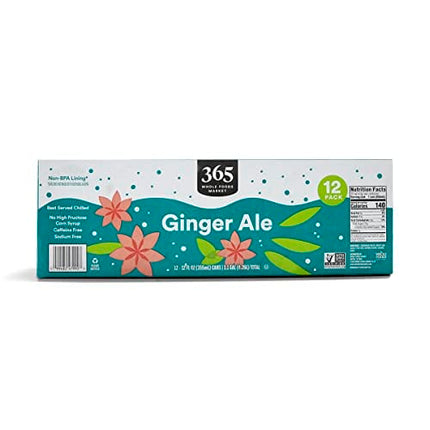 365 by Whole Foods Market, Soda Ginger Ale, 12 Fl Oz, 12 Pack