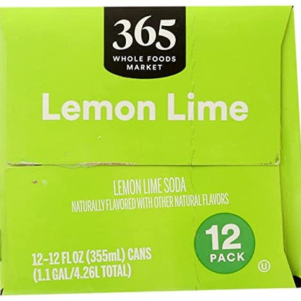 365 by Whole Foods Market, Soda Lemon Lime, 12 Fl Oz, 12 Pack