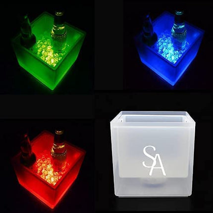 LED ice bucket, Bar Ice container for parties, Beverage tub for cocktail bar, Ice bucket for parties, Large Ice Bucket, Prodyne on Ice, Cooler Bucket, Beer Ice Bucket, 19cmx19cmx18.5cm