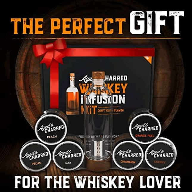 DIY Whiskey Making Kit - Gifts for Men, Husband, or Brother - Whiskey Infusion Kit for Whisky, Bourbon, Whiskey Lovers - Mixology Set for Bartender - Make Your Own Whiskey Kit