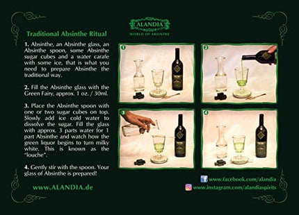 ALANDIA Absinthe Spoon Gothic | Stainless Steel | 1x Ritual Card