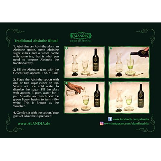 ALANDIA Absinthe Spoon Gothic | Stainless Steel | 1x Ritual Card