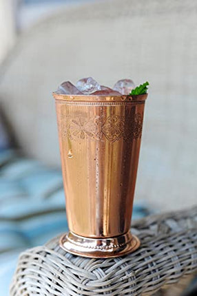 Alchemade 100% Pure Copper 18 Oz Derby Cups Without A Handle For Mint Juleps and Other Cocktails - Seamlessly Handmade to Last a Lifetime Tarnish Free