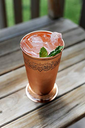Alchemade 100% Pure Copper 18 Oz Derby Cups Without A Handle For Mint Juleps and Other Cocktails - Seamlessly Handmade to Last a Lifetime Tarnish Free