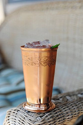 Alchemade 100% Pure Copper 18 Oz Derby Cups Without A Handle For Mint Juleps and Other Cocktails - Seamlessly Handmade to Last a Lifetime Tarnish Free