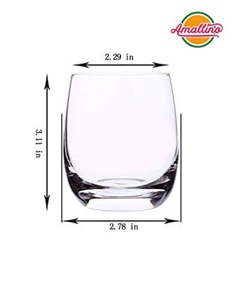 Amallino Whiskey Glasses - Old Fashioned Glass 12oz Set of 2