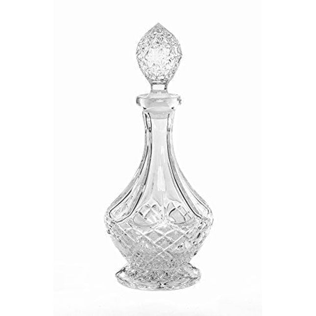 Amlong Crystal Lead-Free Crystal Liquor Decanter with Stopper, Round