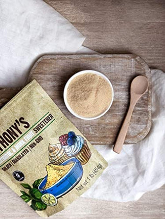 Anthony's Erythritol and Monk Fruit Sweetener Golden, 1 lb, Granulated, 1 to 1 Brown Sugar Substitute, Non GMO, Keto Friendly