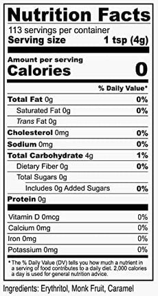 Anthony's Erythritol and Monk Fruit Sweetener Golden, 1 lb, Granulated, 1 to 1 Brown Sugar Substitute, Non GMO, Keto Friendly