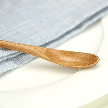 AOOSY Mixing Spoons, 10 x Cocktail Spoons, Swizzle Sticks for Drinks, Multifunctional 7.96 inches Natural Beech Wood Long Handle Drink Spoons Cocktail Stirrer Sticks Mixing Bar Spoon