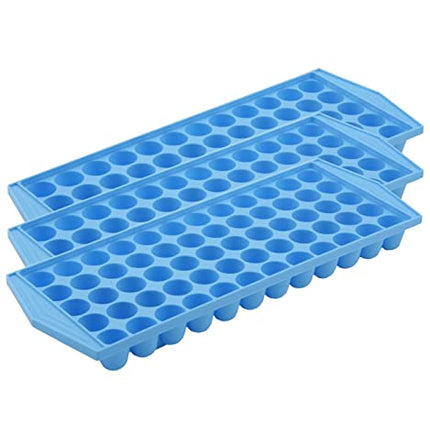 Arrow Small Ice Cube Trays for Freezer, 3 Pack - 60 Mini Cubes Per Tray, 180 Cubes Total - Made in the USA, BPA Free Plastic - Ideal Small Ice Cube Trays for Ice Coffee and Blenders – Blue