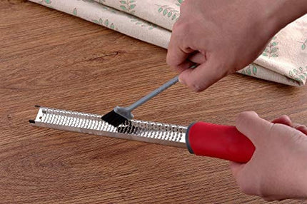 Cheese Grater, Lemon Zester, Handheld Fine Zesters Graters with Upgrade Blades, Chocolate, Parmesan, Coconut, Citrus, Lime, Fruit Zest, Stainless Kitchen Tools and Gadgets, Dishwasher Safe (Red)