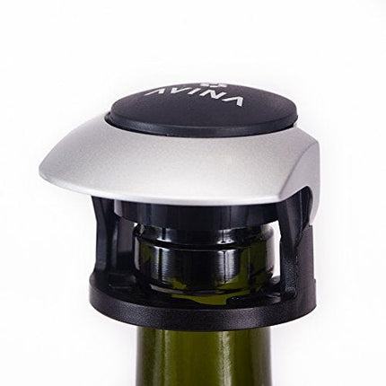 AVINA Wine Accessories Stopper - No More Spills Resealable Bottle Cap Seals Open Wine for Safe Sideways Storage – Ideal Stocking Filler or Christmas Gift for Wine Lovers