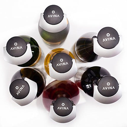 AVINA Wine Accessories Stopper - No More Spills Resealable Bottle Cap Seals Open Wine for Safe Sideways Storage – Ideal Stocking Filler or Christmas Gift for Wine Lovers