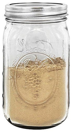 Ball Quart Jar with Silver Lid, Wide Mouth, Set of 2