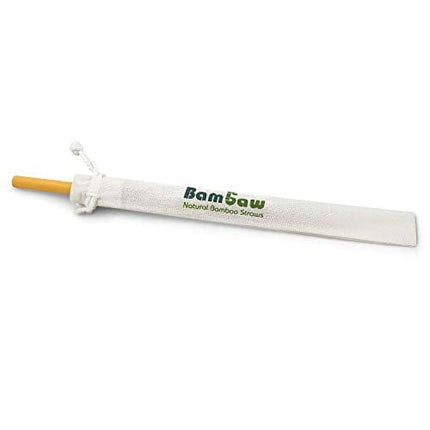 Bambaw Reusable Bamboo Straws | BPA Free Long Bamboo Straws Reusable Organic | Eco Straws Alternative To Plastic Straws | Strong & Durable Bamboo Drinking Wooden Straws | 12 Straws | 5.5 & 8.7 Inch