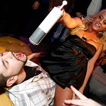 The Original Alcohol Shot Gun - Load Your Favorite Alcohol, Shoot and Drink - Epic Party Alcohol Accessory - Holds a 1.5 Ounce Shot - White