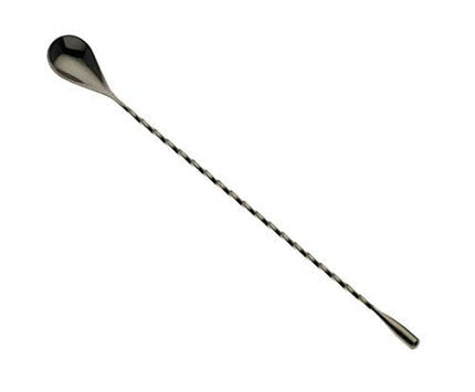 Barfly Bar Spoon, Teardrop End 11 13/16" (30.0 Cm), Gun Metal Black