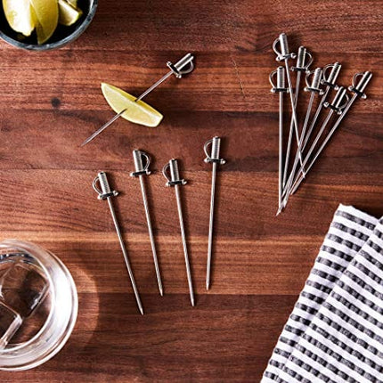 Barfly Cocktail Picks, Sword Top, Stainless