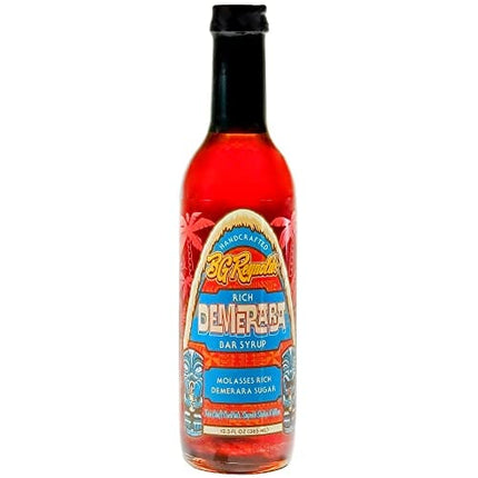 BG Reynolds Natural Tiki Cocktail Cane Syrup, Rich Demerara, 375 ml, Packaging May Vary