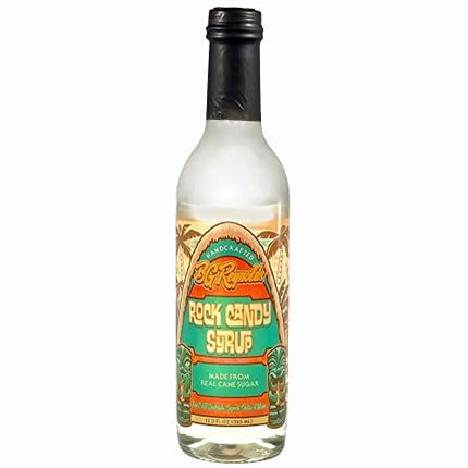 BG Reynolds Natural Tiki Cocktail Cane Syrup, Rock Candy Syrup, 375 ml, No Preservatives