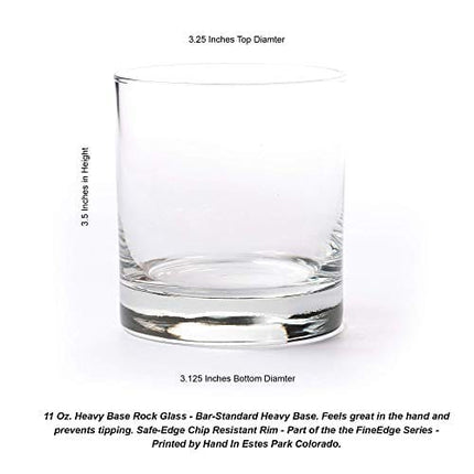 Black Lantern Whiskey Glasses – Cocktail Glasses and Glassware Sets, Old Fashioned Rocks Glass for Bourbon, Scotch, Whiskey, Forest Landscape Design, Set of 2 Glasses