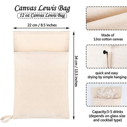 Lewis Bag Canvas Ice Bag Crushed Ice Bag Reusable Canvas Bag for Crushed Ice Dried Ice (4)