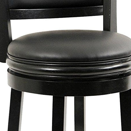Boraam Augusta Counter Height Swivel Stool, 24-Inch, Black