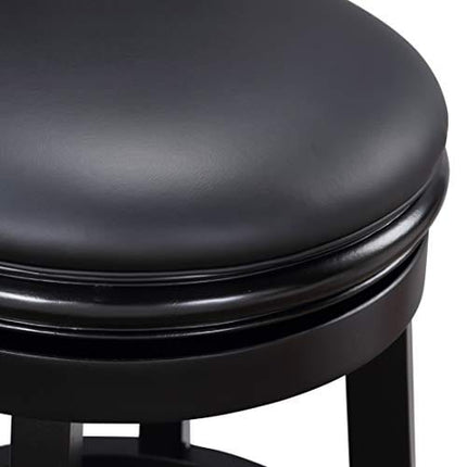 Boraam Augusta Counter Height Swivel Stool, 24-Inch, Black