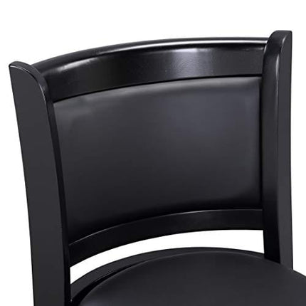 Boraam Augusta Counter Height Swivel Stool, 24-Inch, Black