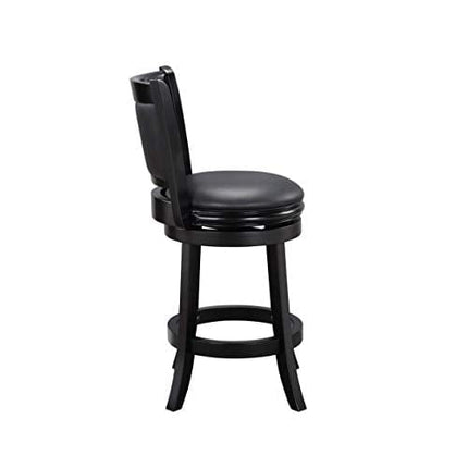 Boraam Augusta Counter Height Swivel Stool, 24-Inch, Black